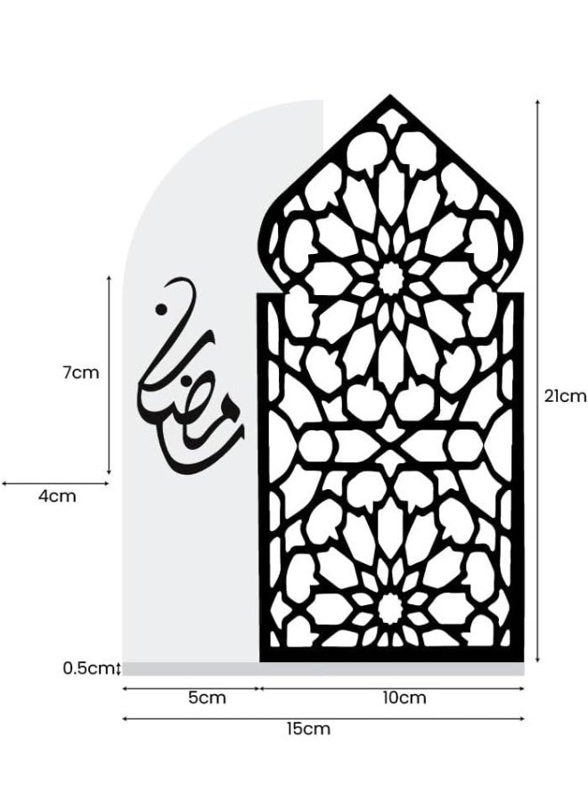 حامل طاولة أكريليك رمضان كريم، ديكور أنيق لرمضان والعيد للمنزل والمكتب وطاولة الإفطار - Image 2